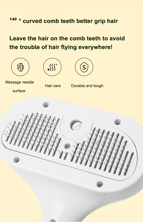 Electric Pet Grooming Brush with Water Spray - 2-in-1 Massaging Deshedding Tool for Dogs & Cats, Detangling Comb for Short & Long Hair, Rechargeable & Quiet