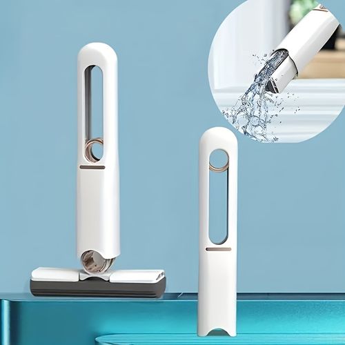 Versatile Mini Mop for Home Cleaning - Extendable, Wet & Dry Use, Rotatable Head for Kitchen, Living Room, Bathroom, Car Glass