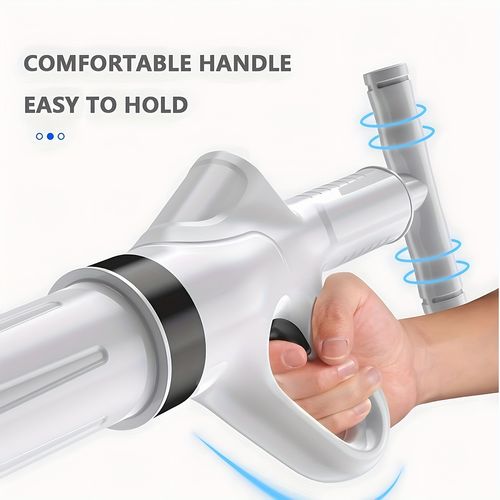 1pc Heavy-Duty Drain Jet Gun - Powerful Toilet Plunger for Unclogging Bathroom, Sink, and Floor Drains, Air Plunger Tool with Adjustable Pressure, No Electricity Needed, Durable Plastic Design