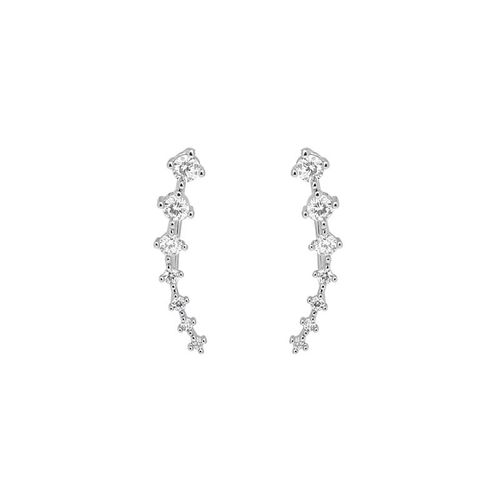 Simple but not simple, a row of high-gloss zircon earrings for women, light luxury and high-end earrings ins style