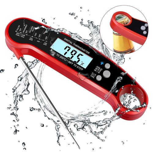 Kitchen Cooking Waterproof Digital Instant Read Meat Thermometers Steak BBQ Food Thermometers With Probe and Bottle Opener