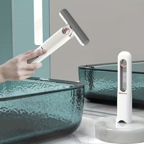 Versatile Mini Mop for Home Cleaning - Extendable, Wet & Dry Use, Rotatable Head for Kitchen, Living Room, Bathroom, Car Glass