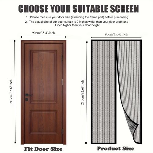 Heavy-Duty Magnetic Screen Door - Self-Sealing, Hands-Free Mesh for Insect Protection, Pet & Youngsters Friendly, Easy Installation with Magnetic Strips, Durable Nylon Material, Bohemian Style, Hand Wash Only, Insect Barrier Door | Mesh Partition Door | Durable Nylon Mesh