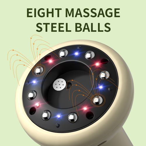 Intelligent 9-Speed Adjustable Cupping Massager - USB Rechargeable Body GUASHA Tool, 1200mAh, 8 Steel Balls, Home Use, Perfect Holiday Gift, Rechargeable Massager