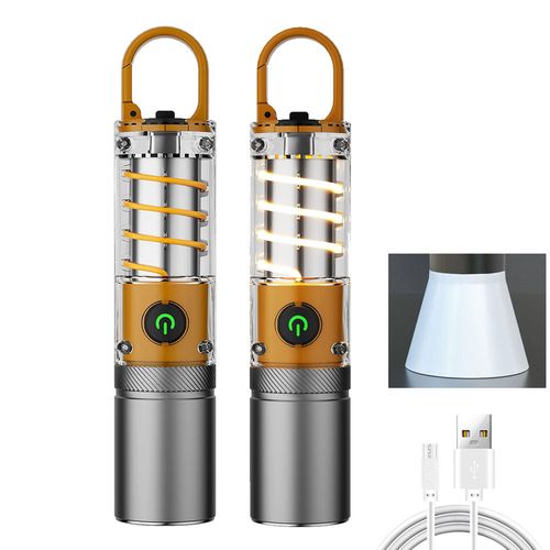 Portable Rechargeable LED Flashlight Multifunctional Outdoor Camping Lighting USB Rechargeable