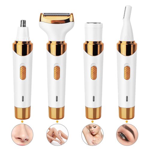 4 in 1 Painless Body Razor Kit Electric Razor for Womens Men Cordless Ladies Electric Shaver Rechargeable Electric Razor