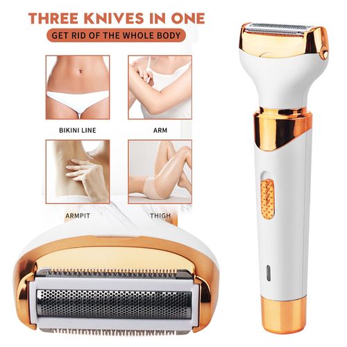 4 in 1 Painless Body Razor Kit Electric Razor for Womens Men Cordless Ladies Electric Shaver Rechargeable Electric Razor