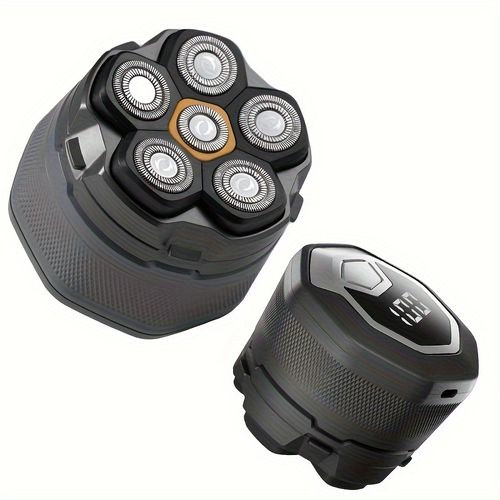 6D Bald Shaver, Men's Anti Pinch Electric Shaver, Men's Beard Trimmer, Men's Rechargeable Electric Shaver, Dry And Wet Dual Shaving, Magnetic Suction Blade