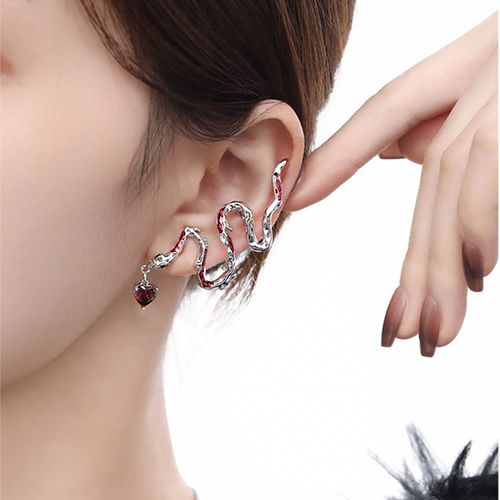 Red oil-drip snake series earrings, light luxury and high-end earrings