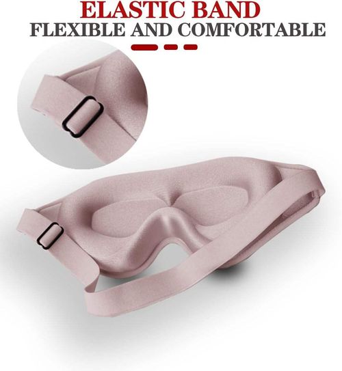 99% Light Blocking 3D Deep Contoured Eye Covers Adjustable Strap Sleep Mask