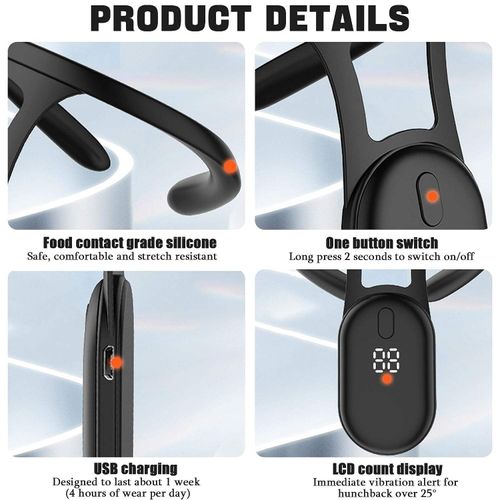 Hunchback correction belt vibrating LCD hanging neck sitting posture correction artifact chest stretching instrument