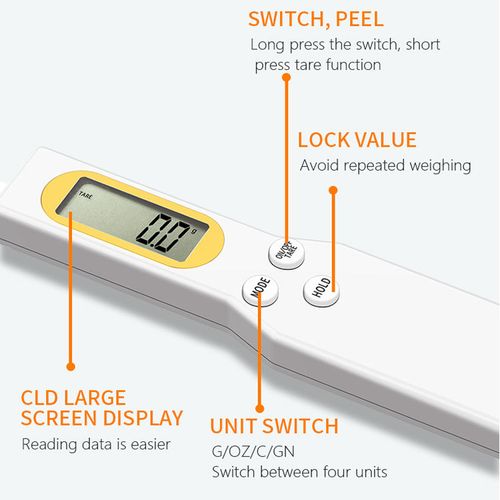 Kitchen Spoon Scale, Electronic Measuring Spoon, Coffee Gram Scale, Food Scale, Mini Home Baking Scale