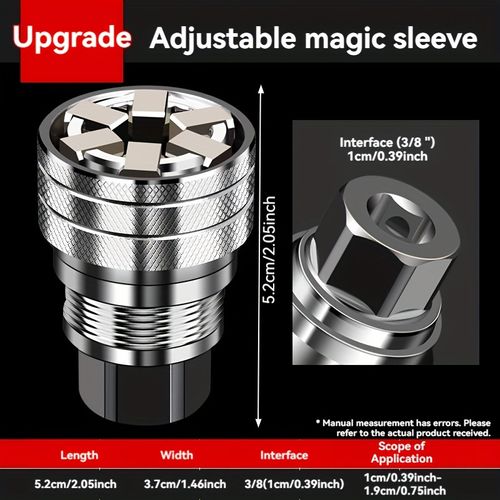 Multi functional universal socket tool, Adjustable sleeve, multifunctional hexagonal screw nut