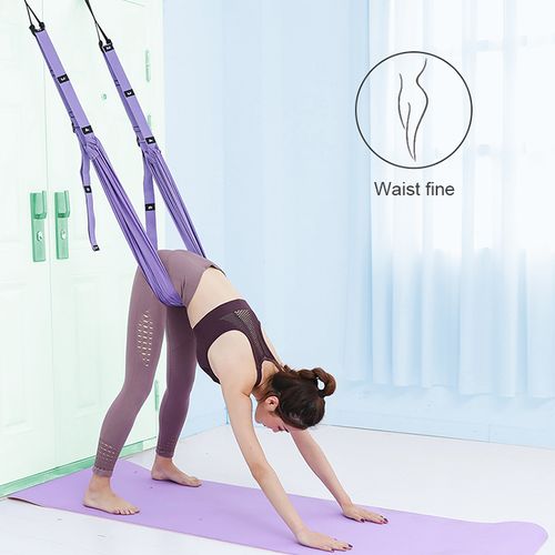 Versatile Aerial Yoga Hammock with Resistance Bands - Ideal for Ballet, Gymnastics & Pilates Enthusiasts - Stretch & Invert Fitness Gear, Medium Tension