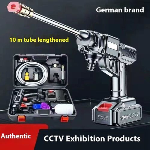 Imported High-Pressure Wireless Car Washer Powerful Water Gun Rechargeable Lithium Household Cleaning Tool Accessory