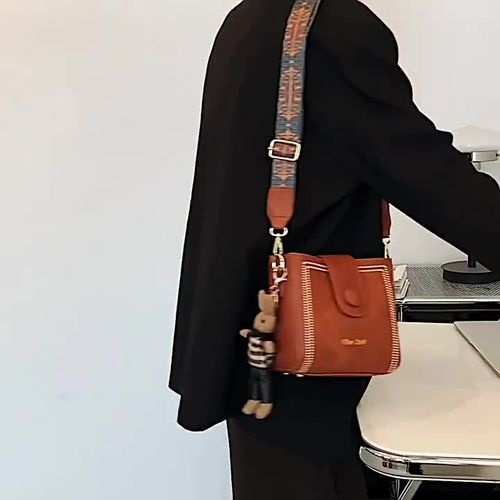 High Quality Small Square Bag New Style Fashion Bucket Bag Retro Ladies Shoulder Crossbody Bag