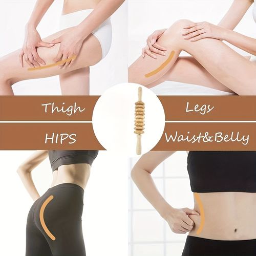 Wooden muscle relaxation mace massager roller fitness meridian yoga stick cervical roller massage stick