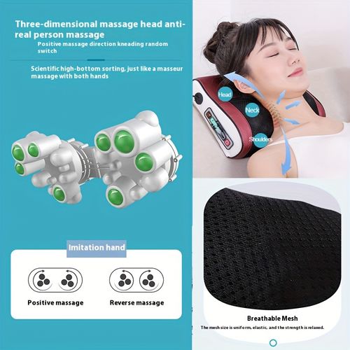 Electric massager, shiatsu neck massage, for shoulders, back, legs neck massage, deep tissue kneading massage