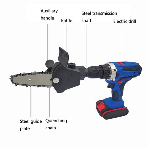 4-inch hand drill to chainsaw converter household handheld mini electric chain saw conversion head logging saw garden saw