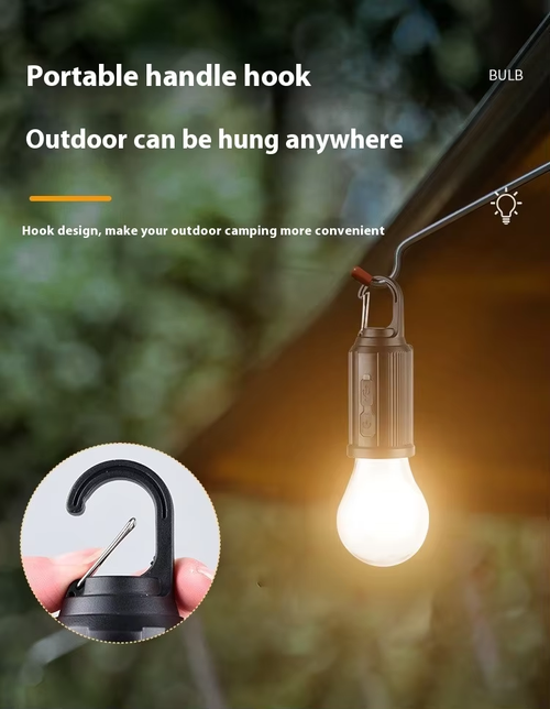 New Arrival Portable Solar Camping Lantern | Retro LED Filament Tent Light | Solar-Rechargeable Emergency Bulb