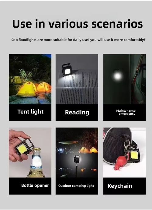 New Style Personalized Keychain Light - 2 Pack | Portable USB Mini Night Light, Outdoor Emergency Light, Super Bright Flashlight
