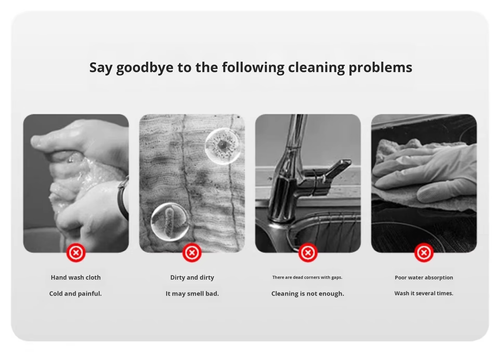 Mini Handheld Desktop Spray Mop - Hands-Free Wash, Dual-use Sponge Mop for Tabletop Cleaning