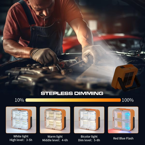 1.Multi-functional Solar Flood Light, Mobile Rechargeable LED Lamp for Outdoor Activities & Home Emergency