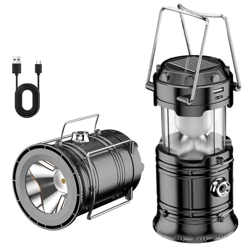 Super Bright LED Solar Horse Lantern - Outdoor Camping Light, Multi-functional Portable Lighting for Fishing, Hiking, Climbing & Emergency