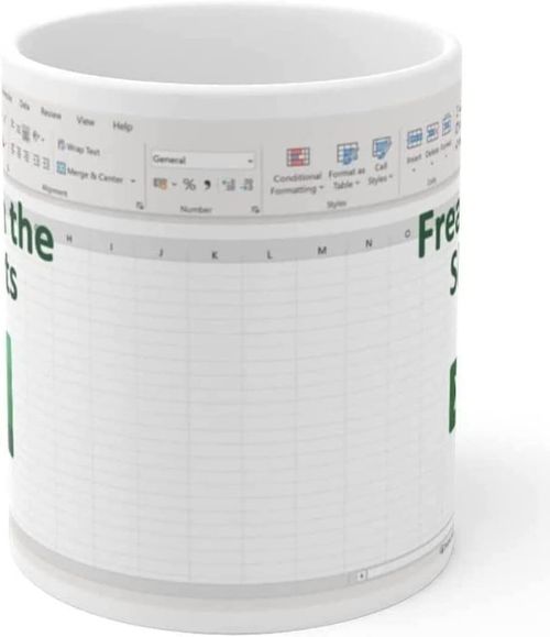 Excel lovers' exclusive coffee mug, making work stamina more exciting