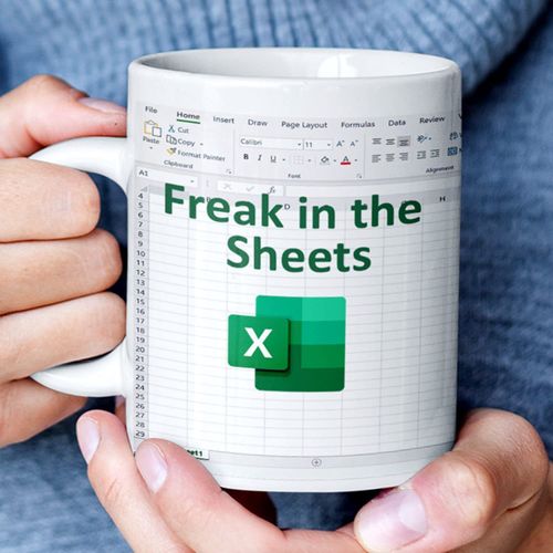 Excel lovers' exclusive coffee mug, making work stamina more exciting