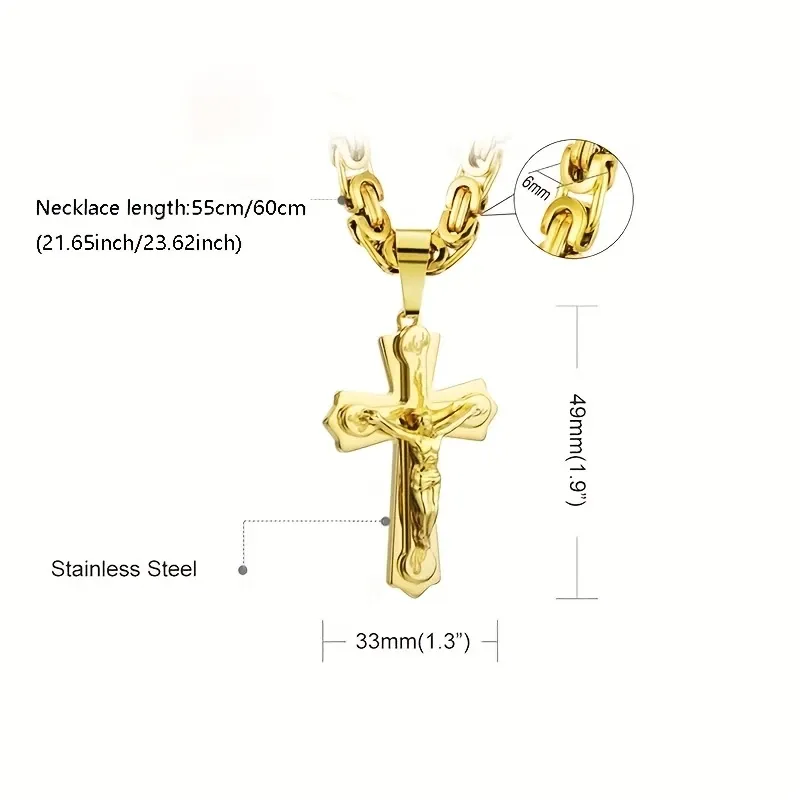 Colar de cruz banhado a ouro