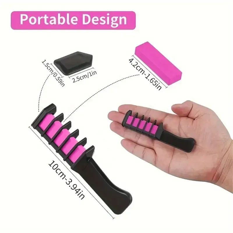 10 Pente de tintura de cabelo de 10 cores