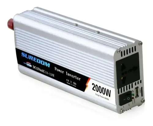 Inversor de Potência Suredom 2000W (Pico 4000W) - DC 12V para AC 220V~230V