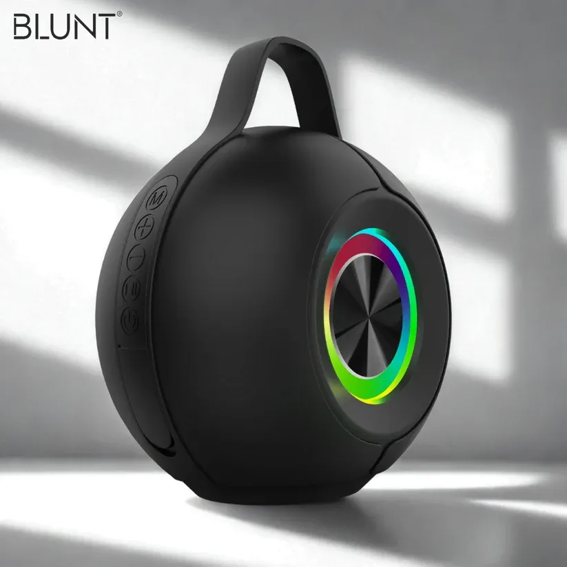 Caixa de Som Bluetooth Portátil com LED RGB.