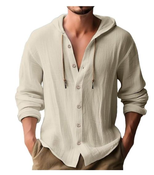 camisa casual de manga comprida