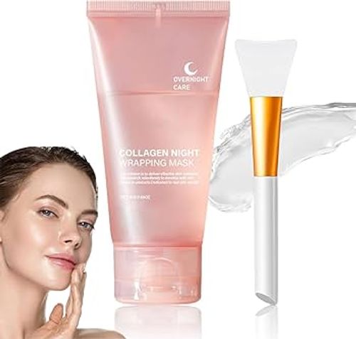 Mascara facial de colágeno para uso noturno