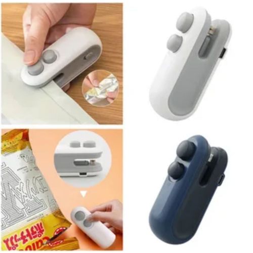Mini Selador de Embalagens Portátil (ou Selador Térmico Recarregável).