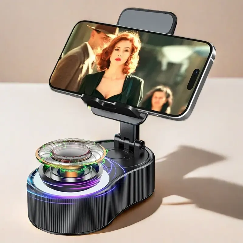 Suporte de Mesa Inteligente com Caixa de Som Bluetooth e LED RGB