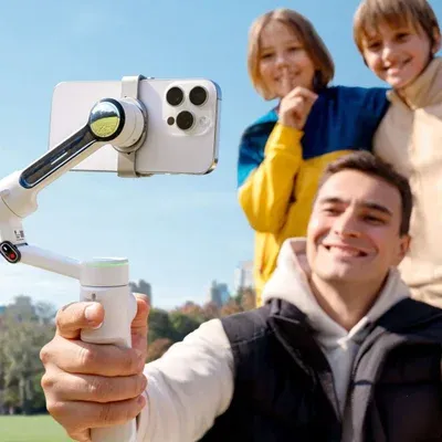 Gimbal Estabilizador Inteligente com Bastão de Selfie Integrado