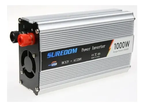 Inversor de Corrente Suredom 1000W – DC 12V para AC 220V-230V com Saída USB