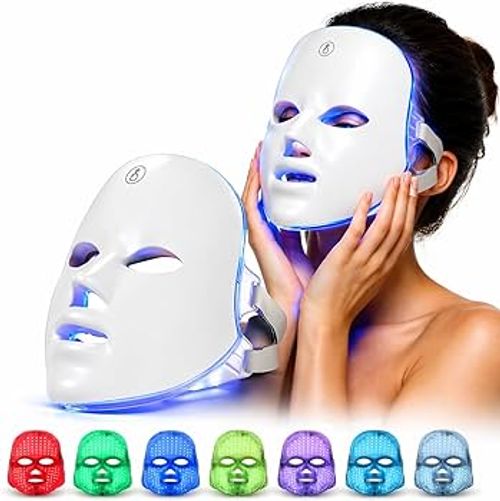 Máscara de Fototerapia LED 7 em 1 – Tratamento Facial Profissional