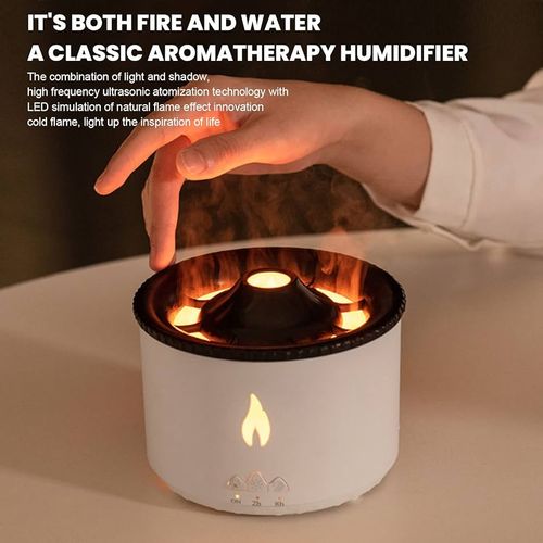 🌋 Umidificador e Difusor Ultrassônico Efeito Vulcão Max – 360ml