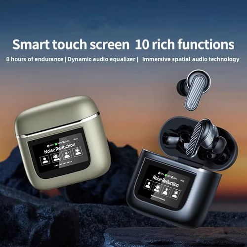 Fone de Ouvido Bluetooth TWS com Tela Inteligente (Smart Screen Control).