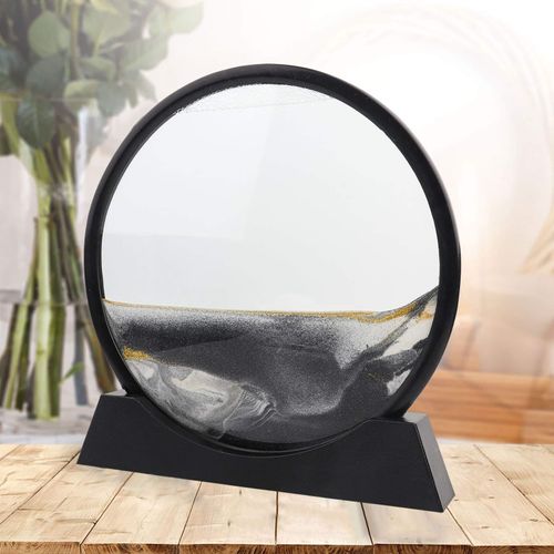 Ampulheta de Areia em Movimento (Moldura Circular)