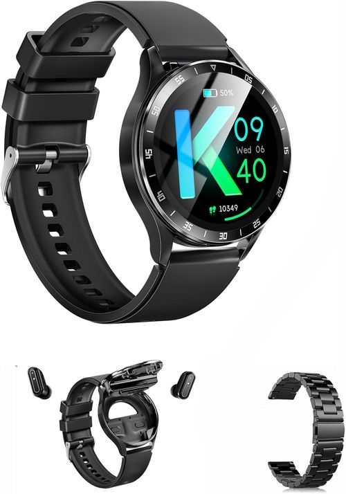 Smartwatch Elite 2 em 1: Relógio Inteligente + Fones Bluetooth Integrados