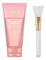 Mascara facial de colágeno para uso noturno