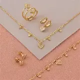 Kit de joias de aço inoxidável