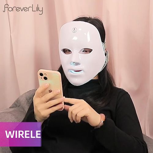 Máscara de Fototerapia LED 7 em 1 – Tratamento Facial Profissional