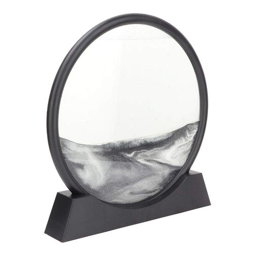 Ampulheta de Areia em Movimento (Moldura Circular)