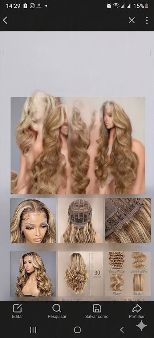 Peruca Lace  de Cabelo Humano Virgem (Grau 12A).